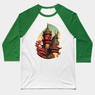 Fantasy Castle Tower Baseball T-Shirt